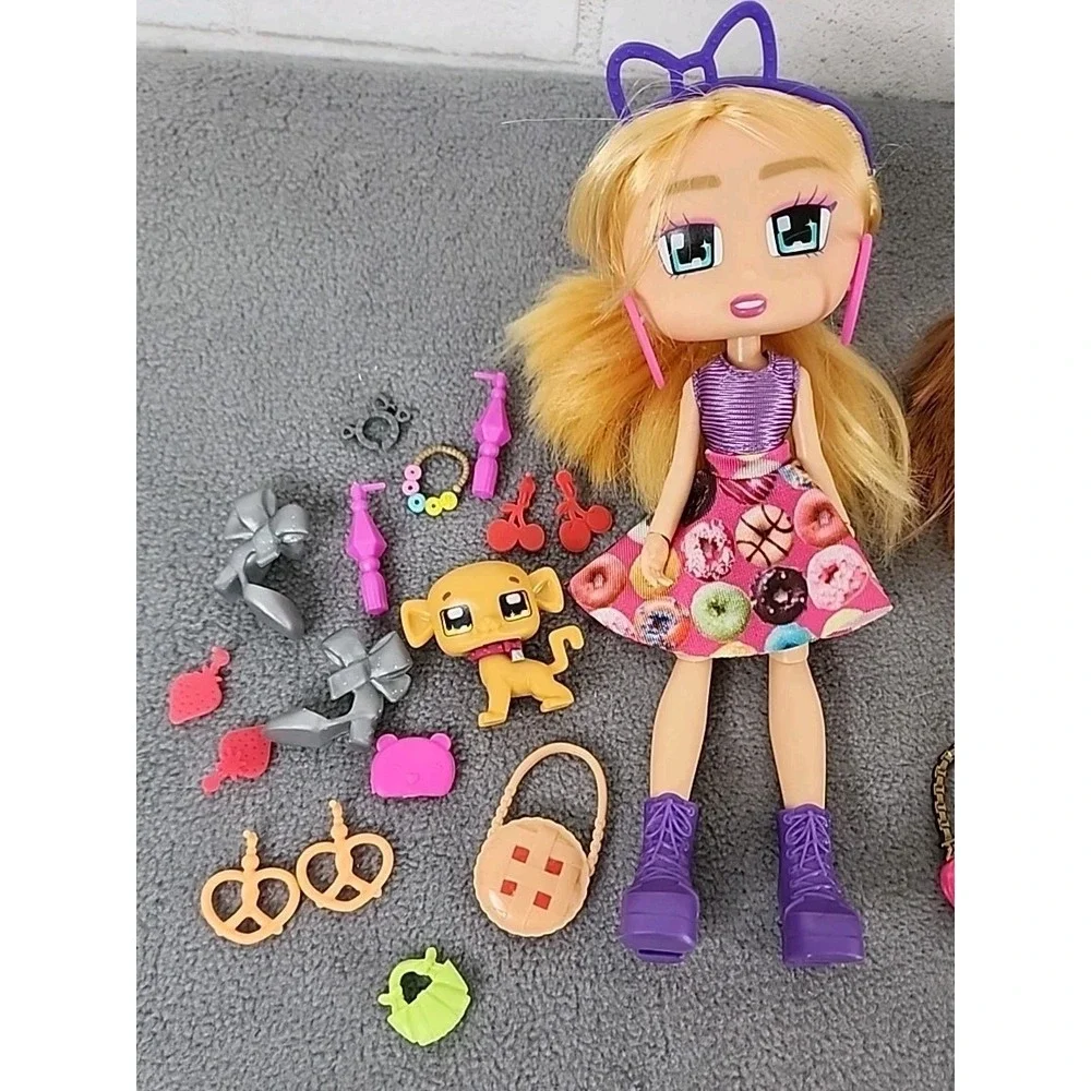 Lot‎ of 4 Boxy Girls Dolls Mixed Outfits Shoes Accessories Dog Glasses